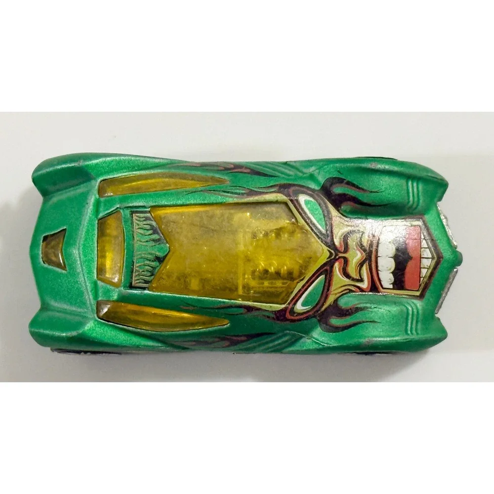 Hot Wheels Sinistra Toy Car Kids 1:64 Green Monster Face Flame Graphics B38